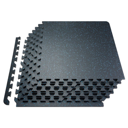 0.56 Inch Thick Gym Floor Mats, 6 Tiles Rubber Top with EVA Foam, 25" x 25" Gym Flooring Workout Mats with 25 V952-EVAQXJSHSDZXKEXU0V0