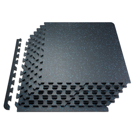 0.56 Inch Thick Gym Floor Mats, 6 Tiles Rubber Top with EVA Foam, 25" x 25" Gym Flooring Workout Mats with 25 V952-EVAQXJSHSDZXKEXU0V0