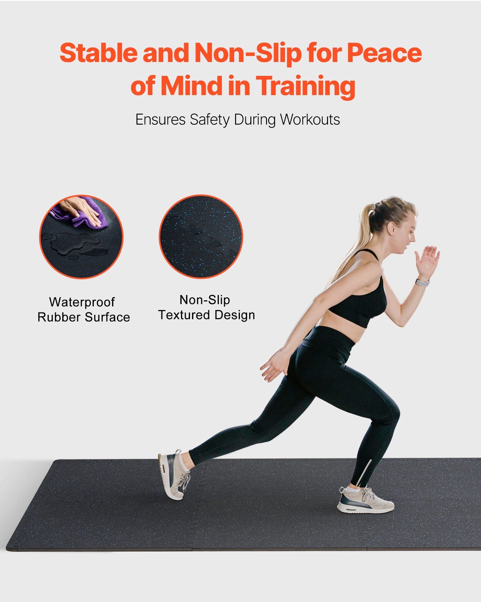 0.56 Inch Thick Gym Floor Mats, 6 Tiles Rubber Top with EVA Foam, 25" x 25" Gym Flooring Workout Mats with 25 V952-EVAQXJSHSDZXKEXU0V0