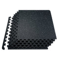 0.56 Inch Thick Gym Floor Mats, 25 Tiles Rubber Top with EVA Foam, 25" x 25" Gym Flooring Workout Mats with V952-EVAQXJSHSDZXOXDELV0