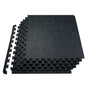 0.56 Inch Thick Gym Floor Mats, 25 Tiles Rubber Top with EVA Foam, 25" x 25" Gym Flooring Workout Mats with V952-EVAQXJSHSDZXOXDELV0