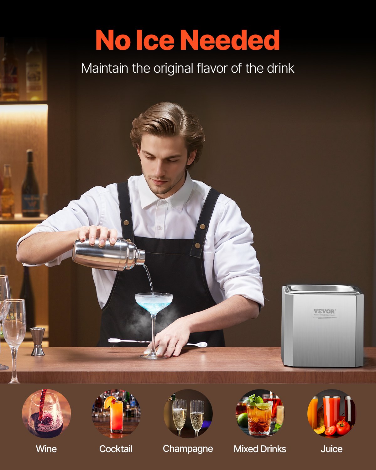 Glass Froster Chiller, CO2 Beer Glass Froster, 8-10 Seconds/Cup with LED Light, Instant Glass Chiller for V952-EYHTBBJAYS00TVC1YV3