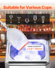 Glass Froster Chiller, CO2 Beer Glass Froster, 8-10 Seconds/Cup with LED Light, Instant Glass Chiller for V952-EYHTBBJAYS00TVC1YV3