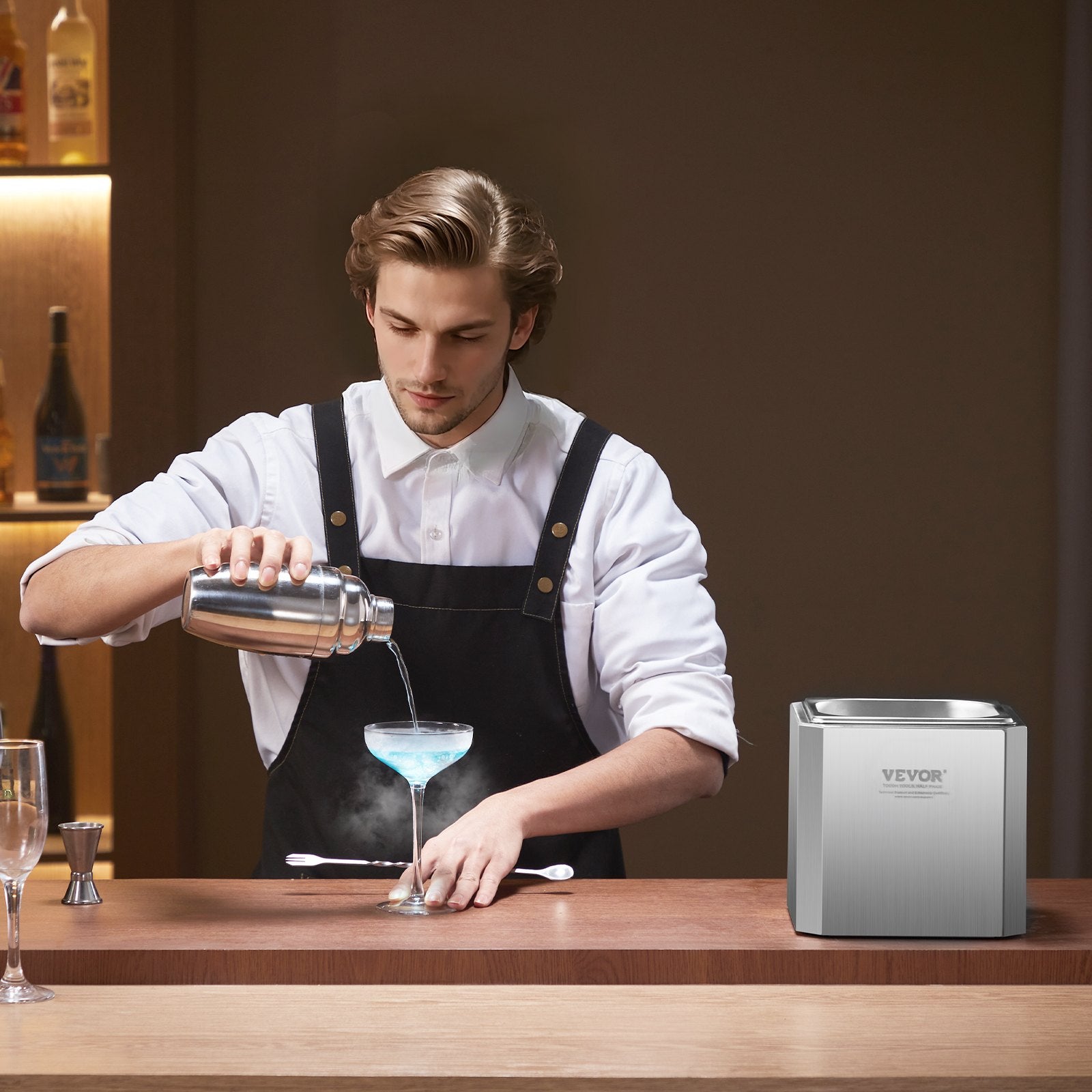 Glass Froster Chiller, CO2 Beer Glass Froster, 8-10 Seconds/Cup with LED Light, Instant Glass Chiller for V952-EYHTBBJAYS00TVC1YV3
