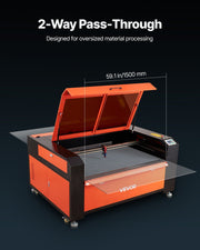 130W CO2 Laser Engraver, 1400 x 900 mm, CO2 Laser Engraver Cutter Machine with Water Chiller, 2 Way Pass Air V952-EYHTJGDKJLDSNZ4E3001V3