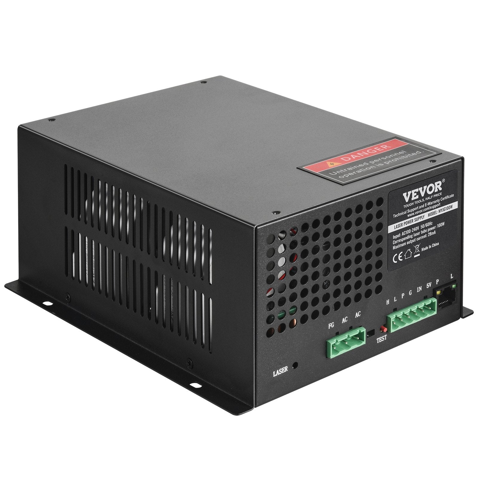 CO2 Laser Power Supply, 100W, Power Supply for 100W Laser Tube, Constant Current Protection, Open Circuit V952-EYHTJGGDY1000KR1IV7