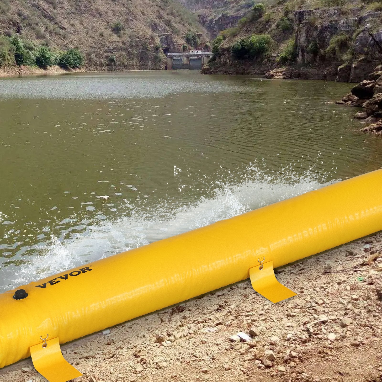 Flood Barrier Hydro Barrier 12' Length x 12" Height for Water Diversion V952-F12FT20IN12IN76FRV0