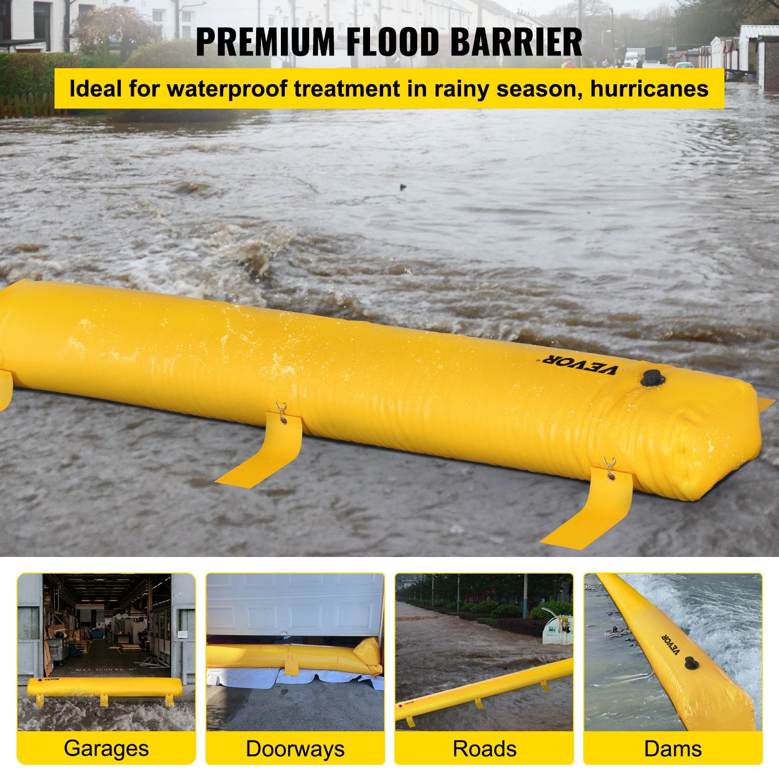 Flood Barrier Hydro Barrier 24' Length x 12 V952-F24FT20IN12IN1OCOV0