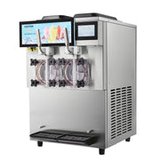 Commercial Slushy Machine, 2 x 12L / 3.17 Gal Double Tanks, Cool and Freeze Modes, Stainless Steel Margarita V952-FB8L4L22000W2RDAFV3