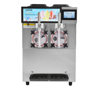 Commercial Slushy Machine, 2 x 12L / 3.17 Gal Double Tanks, Cool and Freeze Modes, Stainless Steel Margarita V952-FB8L4L22000W2RDAFV3