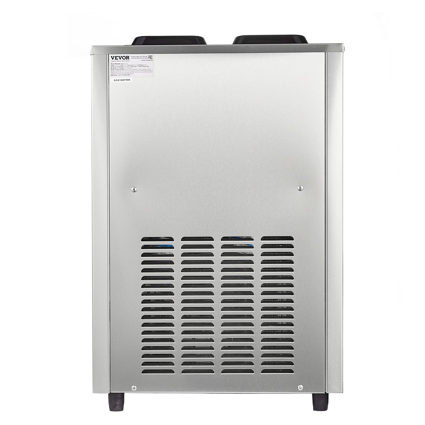 Commercial Slushy Machine, 2 x 12L / 3.17 Gal Double Tanks, Cool and Freeze Modes, Stainless Steel Margarita V952-FB8L4L22000W2RDAFV3
