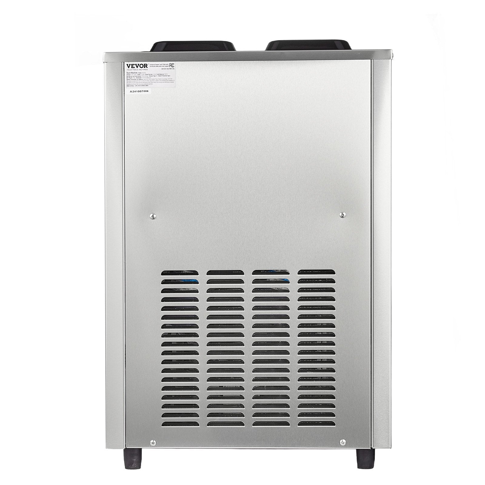 Commercial Slushy Machine, 2 x 12L / 3.17 Gal Double Tanks, Cool and Freeze Modes, Stainless Steel Margarita V952-FB8L4L22000W2RDAFV3