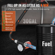 Fuel Transfer Pump 12V 8 GPM 1/6 HP Diesel Pump with Auto Fuel Nozzle V952-FBBMG8GPM16H7QUUSV9
