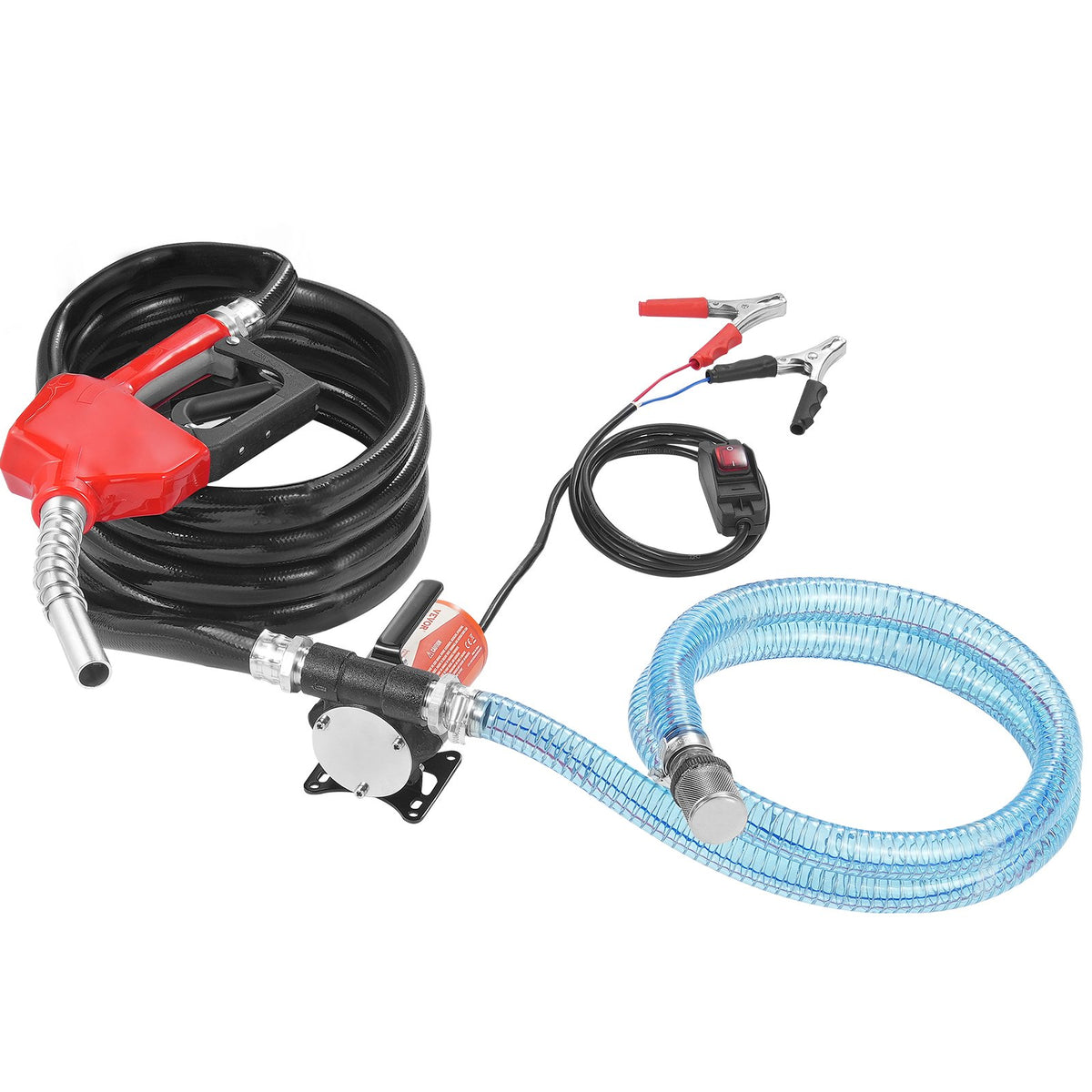 Fuel Transfer Pump 12V 8 GPM 1/6 HP Diesel Pump with Auto Fuel Nozzle V952-FBBMG8GPM16H7QUUSV9