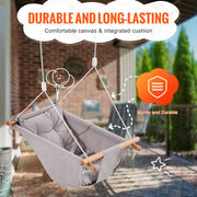 Canvas Hammock Swing, 3 Modes Baby Swing Indoor and Outdoor with 5-Point Harness, and Tree Straps, 150lbs V952-FBDCQQZYFBZYMBCRWV0