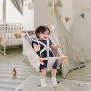 Canvas Hammock Swing, 3 Modes Baby Swing Indoor and Outdoor with 5-Point Harness, and Tree Straps, 150lbs V952-FBDCQQZYFBZYMBCRWV0