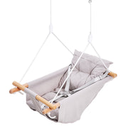 Canvas Hammock Swing, 3 Modes Baby Swing Indoor and Outdoor with 5-Point Harness, and Tree Straps, 150lbs V952-FBDCQQZYFBZYMBCRWV0