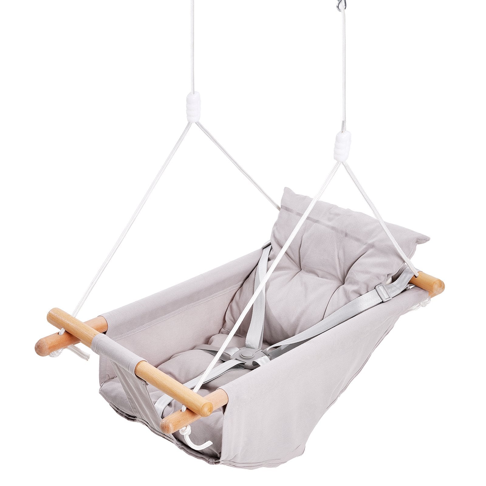 Canvas Hammock Swing, 3 Modes Baby Swing Indoor and Outdoor with 5-Point Harness, and Tree Straps, 150lbs V952-FBDCQQZYFBZYMBCRWV0