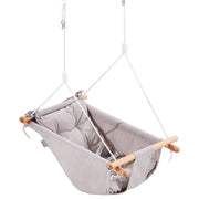 Canvas Hammock Swing, 3 Modes Baby Swing Indoor and Outdoor with 5-Point Harness, and Tree Straps, 150lbs V952-FBDCQQZYFBZYMBCRWV0