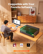 Laser Engraver, 20W, Laser Engraving and Cutting Machine with Enclosure Camera, Laser Cutter, 36000 mm/min, V952-FBSJGDKJ20W52ONY0001V3