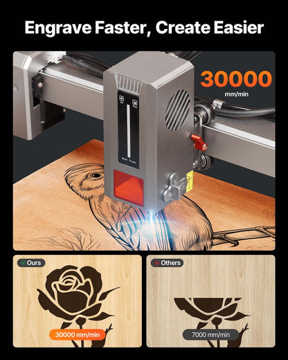 Laser Engraver, 20W, Laser Engraving and Cutting Machine with Enclosure Camera, Laser Cutter, 400 x 400 mm V952-FBSJGDKJ4040EZLRF001V3