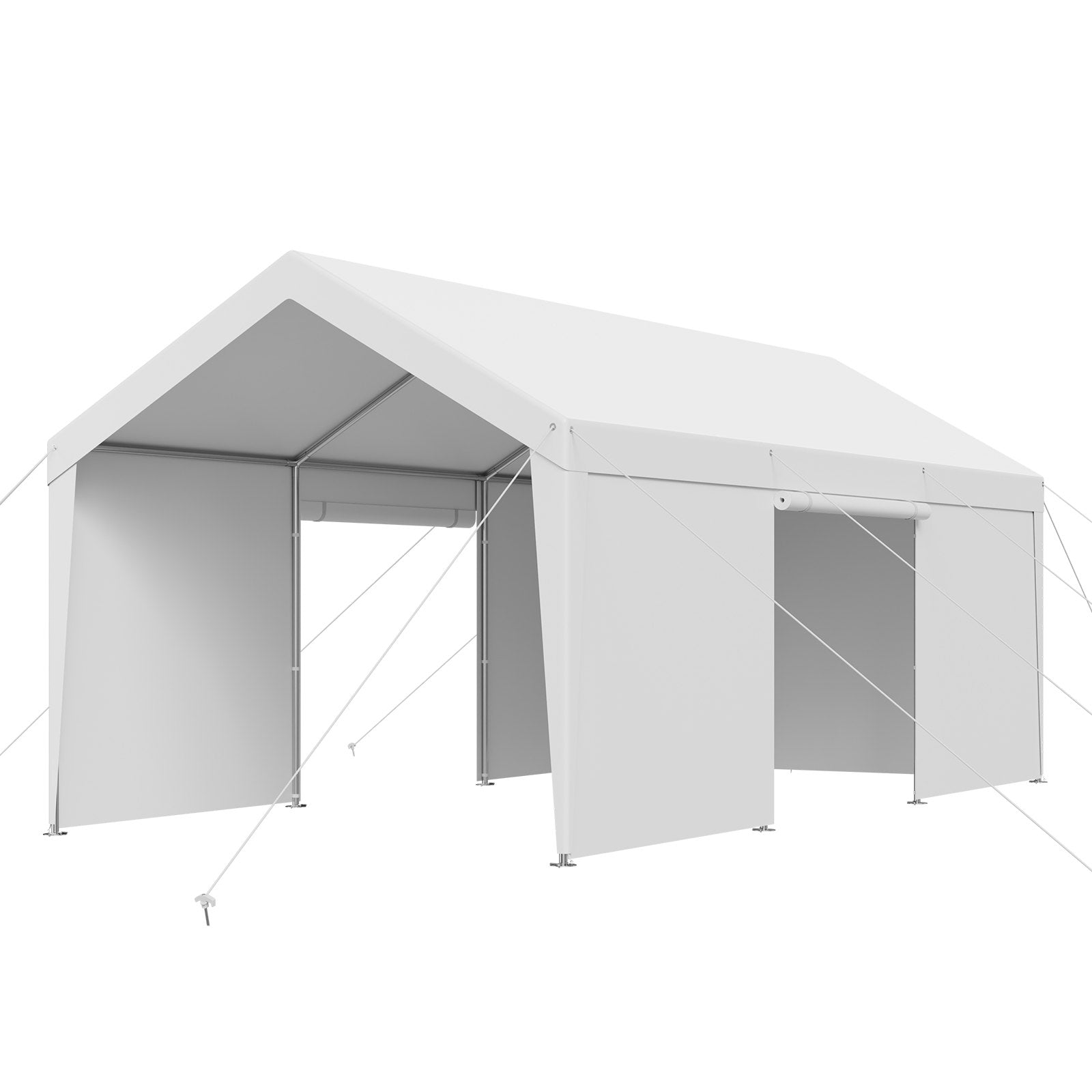 Carport Car Canopy 10x20FT Heavy Duty Car Shelter with Sidewalls White V952-FBSJSQCCKBS8A5233001V0