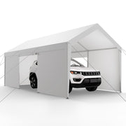 Carport Car Canopy 10x20FT Heavy Duty Car Shelter with Sidewalls White V952-FBSJSQCCKBS8A5233001V0
