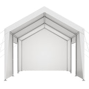 Carport Car Canopy 10x20FT Heavy Duty Car Shelter with Sidewalls White V952-FBSJSQCCKBS8A5233001V0