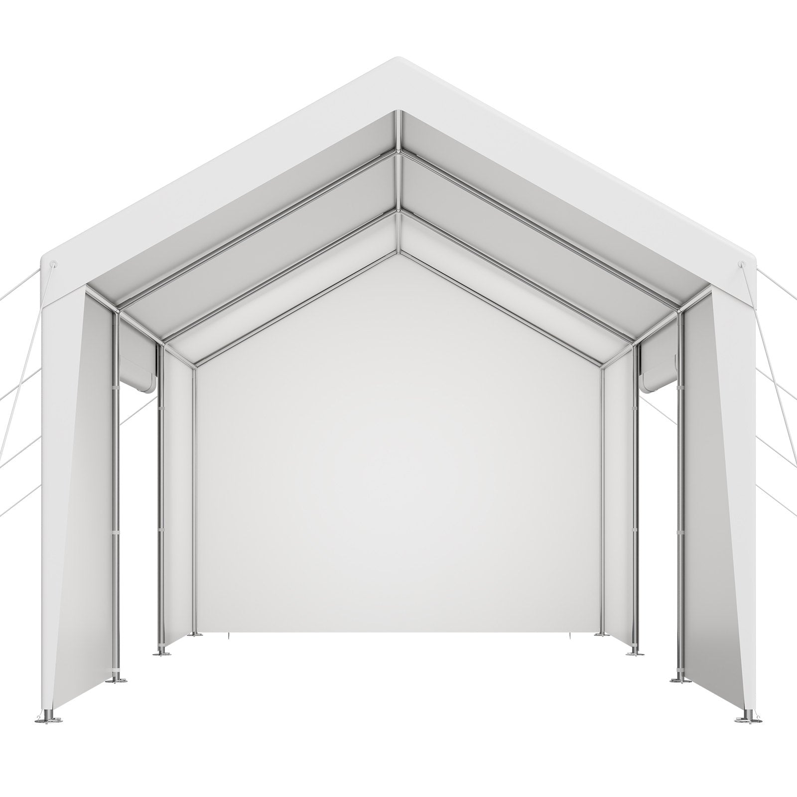 Carport Car Canopy 10x20FT Heavy Duty Car Shelter with Sidewalls White V952-FBSJSQCCKBS8A5233001V0