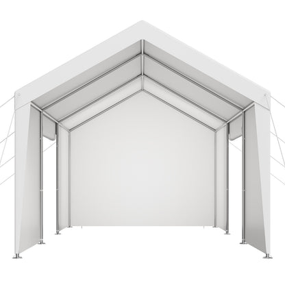 Carport Car Canopy 12x20FT Heavy Duty Car Shelter with Sidewalls Grey V952-FBSJSQCCKBS8JY3PV001V0