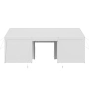 Carport Car Canopy 12x20FT Heavy Duty Car Shelter with Sidewalls Grey V952-FBSJSQCCKBS8JY3PV001V0