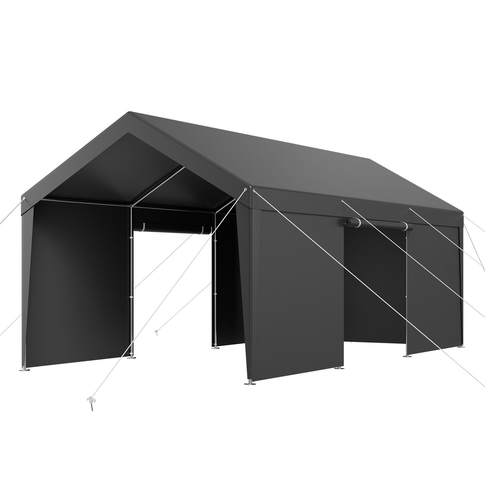 Carport Car Canopy 10x20FT Heavy Duty Car Shelter with Sidewalls White V952-FBSJSQCCKHS886LB9001V0