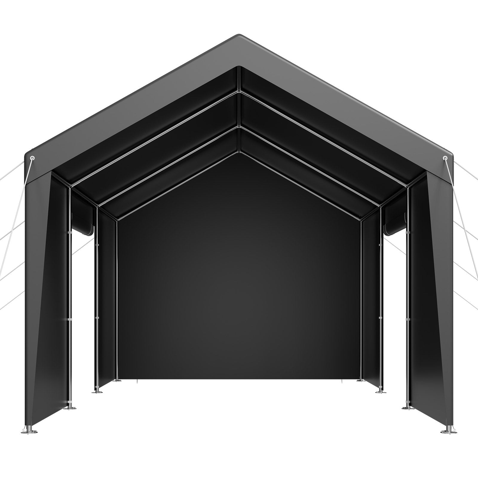 Carport Car Canopy 10x20FT Heavy Duty Car Shelter with Sidewalls White V952-FBSJSQCCKHS886LB9001V0