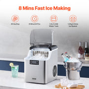 Portable Countertop Ice Maker 45Lbs/24H Self-Cleaning with Scoop Basket V952-FBTMSZBJBXG4WO4T1V3