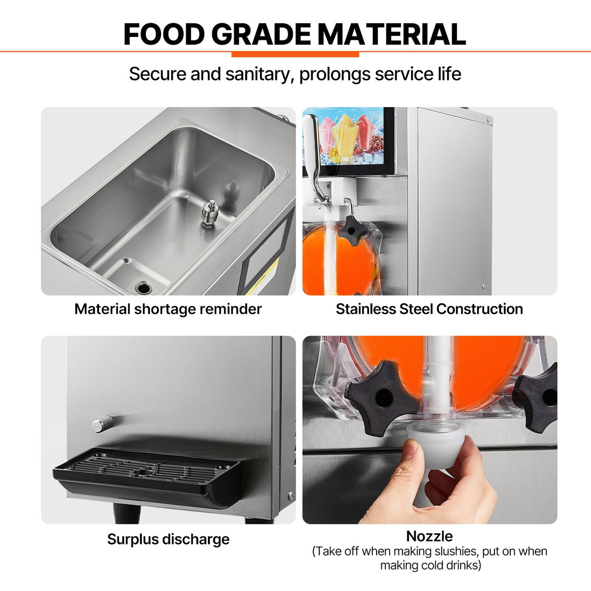 12L / 3.17 Gal Commercial Slushy Machine Margarita Smoothie Frozen Drink V952-FBX8L4L1100W13MWWV3