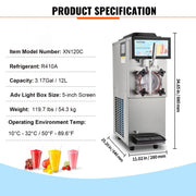 12L / 3.17 Gal Commercial Slushy Machine Margarita Smoothie Frozen Drink V952-FBX8L4L1100W13MWWV3