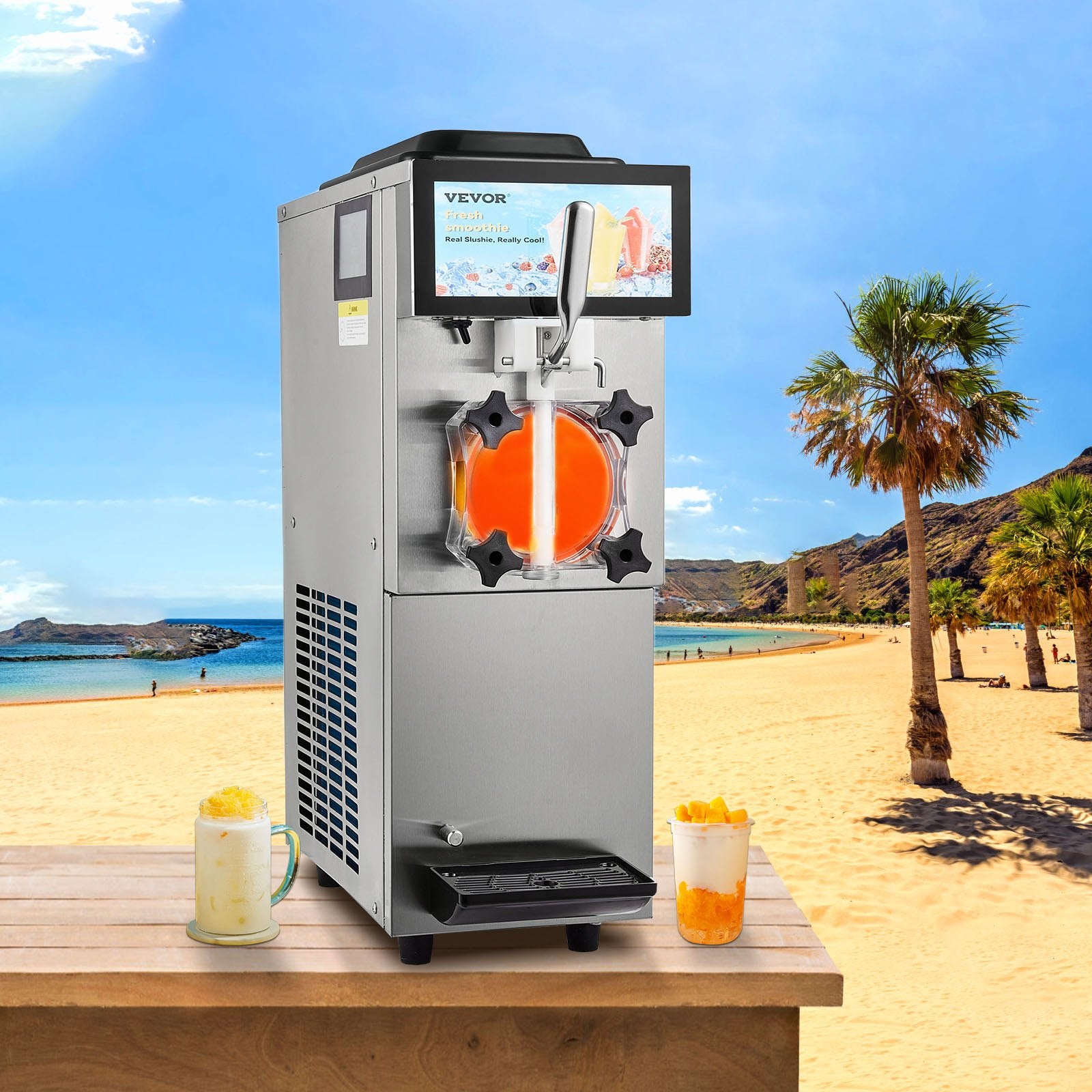 12L / 3.17 Gal Commercial Slushy Machine Margarita Smoothie Frozen Drink V952-FBX8L4L1100W13MWWV3