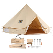 Canvas Bell Tent 3m/9.8ft 4-Season Canvas Tent for Camping with Stove Jack V952-FBZXZP3MMGBZ2X4C2V0