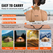 Canvas Tent 4 Seasons 5 m/16.4 ft Bell Tent for Camping with Stove Jack V952-FBZXZP5MMXTZ97PYKV0