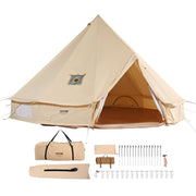 Canvas Bell Tent, 4 Seasons 7 m/22.97 ft Yurt Tent, Canvas Tent for Camping with Stove Jack, Breathable Tent V952-FBZXZP7MMGBZ9SSOBV0