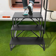 RV Steps, 3-Step RV Stairs, 199.58KGS Load Capacity, Thickened Carbon Steel, With Handrail, Non-Slip Steps V952-FCBTGDKHJG3JJF4MLV0