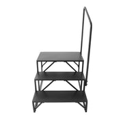 RV Steps, 3-Step RV Stairs, 199.58KGS Load Capacity, Thickened Carbon Steel, With Handrail, Non-Slip Steps V952-FCBTGDKHJG3JJF4MLV0