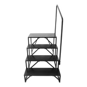 RV Steps, 4-Step RV Stairs, 199.58KGS Load Capacity, Thickened Carbon Steel, With Handrail, Non-Slip Steps V952-FCBTGDKHJG4JE8I22V0