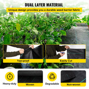 Weed Barrier, 5.8oz Landscape Fabric, 4ft x 300ft Cover Mat Heavy Duty Woven Grass Control Geotextile for V952-FCBY43005.8OZWK6GV0
