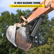 45.7 cm Backhoe Thumb, 12 mm Teeth Thickness Heavy Duty Excavator Thumb, Black Steel Weld On Thumb V952-FCMZ18INCBH12MM01V0