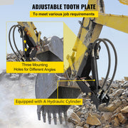 Hydraulic Backhoe Thumb, 45.7cm 1.27cm Thickness Heavy Duty Excavator Thumb, Black Steel Weld On Thumb V952-FCMZ18INDYYYG12MMV0
