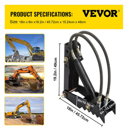 Hydraulic Backhoe Thumb, 45.7cm 1.27cm Thickness Heavy Duty Excavator Thumb, Black Steel Weld On Thumb V952-FCMZ18INDYYYG12MMV0