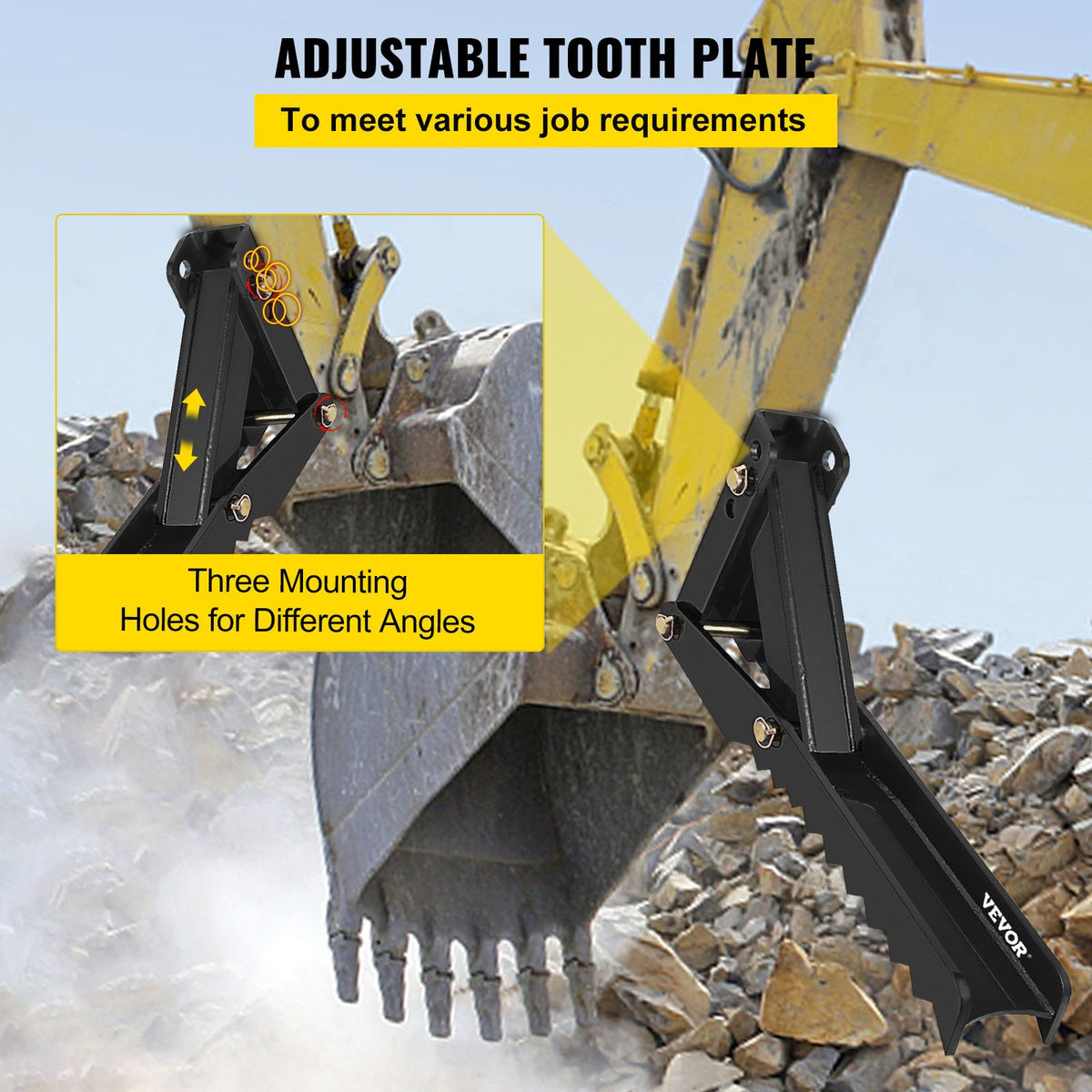 Backhoe Excavator Thumb Attachments, 91.44 cm Adjustable Extreme Weld On Backhoe Thumb Hoe Clamp 1.27 cm Inch V952-FCMZ36INJCCBH16MMV0