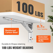 Wall Mounted Folding Table, Wall Mount Drop Leaf Tables, Wooden Floating Desk for Dining, Laundry Room, V952-FDBGZBHBDB00GKKSZV0