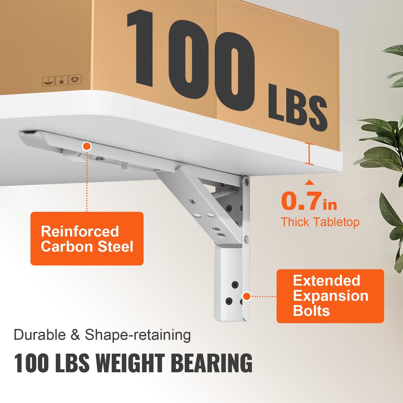 Wall Mounted Folding Table, Wall Mount Drop Leaf Tables, Wooden Floating Desk for Dining, Laundry Room, V952-FDBGZBHBDB00GKKSZV0